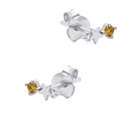 November Birthstone Silver Stud Earring STS-6806